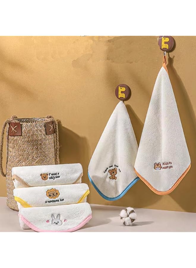 Excefore Baby Face Flannels 5Pcs Cloth Soft Face Flannels Toddler Flannels Wash Towels Quick Dry Reusable Face Body Cloths Baby Face Cloths Face Towel Baby Must Haves Kids Face Wash - Image 2