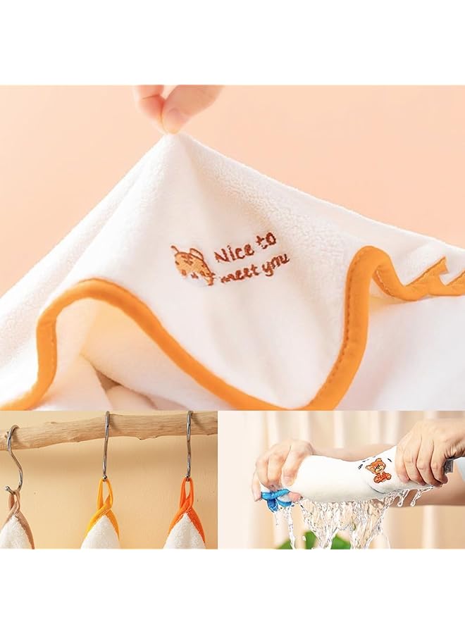 Excefore Baby Face Flannels 5Pcs Cloth Soft Face Flannels Toddler Flannels Wash Towels Quick Dry Reusable Face Body Cloths Baby Face Cloths Face Towel Baby Must Haves Kids Face Wash - Image 4