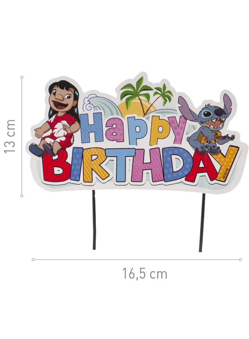 dekora Lilo & Stitch Cake Topper, Happy Birthday Cake Decoration - Image 2