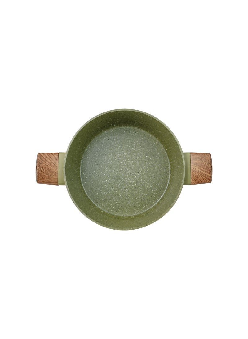 BERGNER ACADIA FORGED ALUMINUM  CASSEROLE W LID 22CM WITH  INDUCTION BOTTOM, GREEN COLOR, BG56241GR  - Image 4