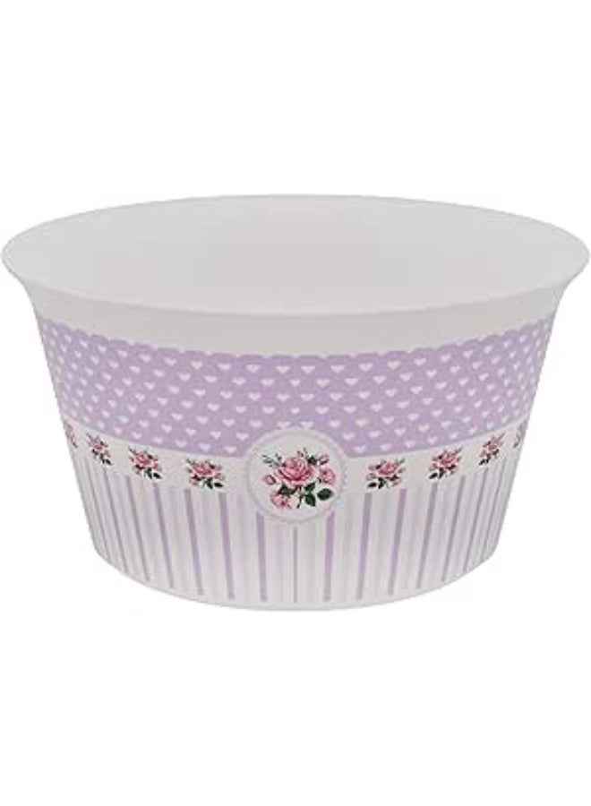 25cm decorative plastic bowl from Khurshid Plast Plastics - White * Purple