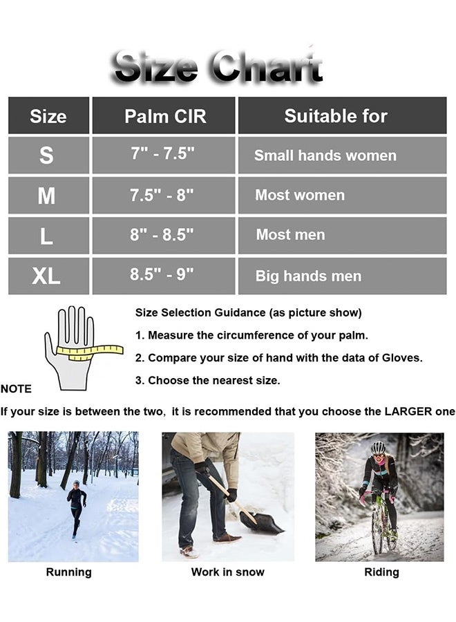 إم إكس إن قفازات الشتاء للرجال والنساء - شاشة تعمل باللمس، دافئة ومقاومة للماء، قفازات الجري وركوب الدراجات والقيادة معدات الطقس البارد - Image 2