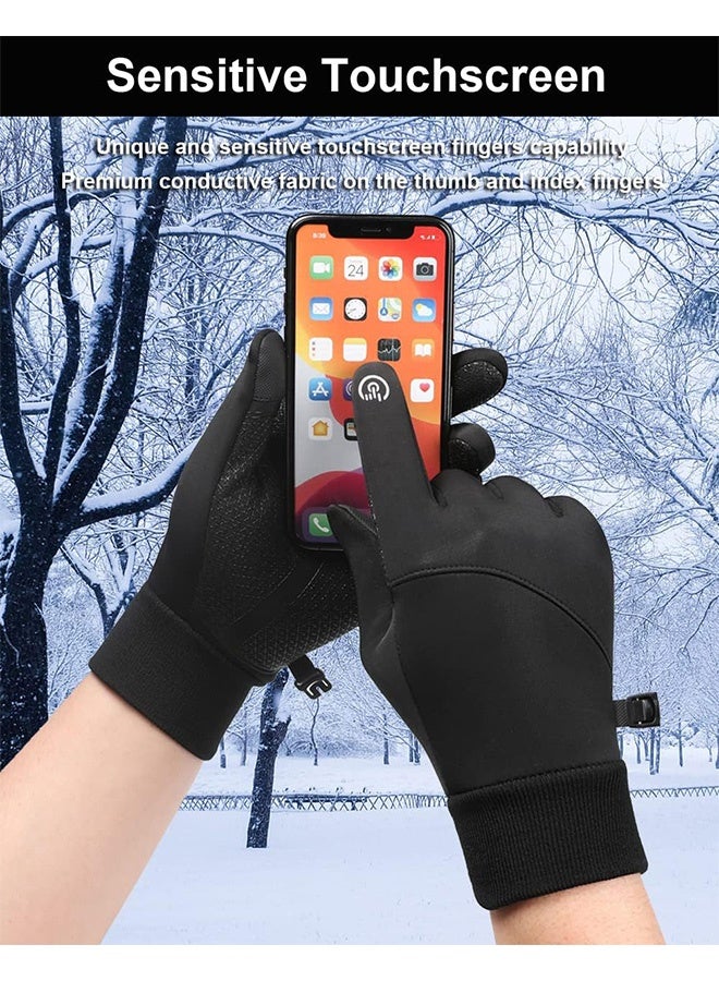 إم إكس إن قفازات الشتاء للرجال والنساء - شاشة تعمل باللمس، دافئة ومقاومة للماء، قفازات الجري وركوب الدراجات والقيادة معدات الطقس البارد - Image 5