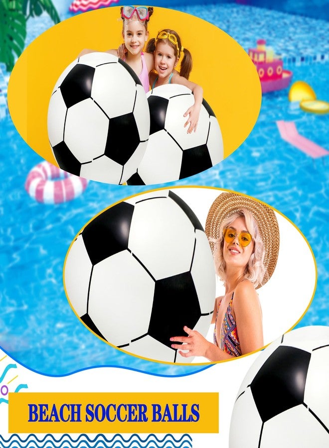 Sonarun 2 Pack 24 Inch Large Inflatable Soccer Balls Giant Beach Game Balls Jumbo Blow Up Soccer Balls Toys for Soccer Ball Sports Outdoor Summer Pool Beach Party Favors - Image 5