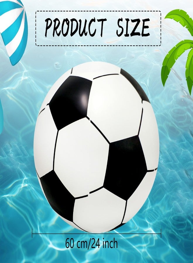 Sonarun 2 Pack 24 Inch Large Inflatable Soccer Balls Giant Beach Game Balls Jumbo Blow Up Soccer Balls Toys for Soccer Ball Sports Outdoor Summer Pool Beach Party Favors - Image 2