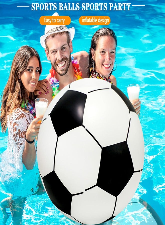 Sonarun 2 Pack 24 Inch Large Inflatable Soccer Balls Giant Beach Game Balls Jumbo Blow Up Soccer Balls Toys for Soccer Ball Sports Outdoor Summer Pool Beach Party Favors - Image 4