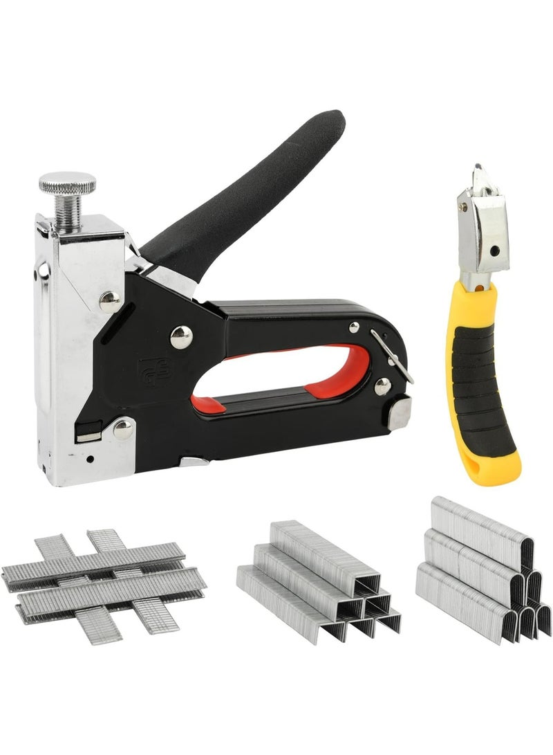 4 in 1 Upholstery Staple Gun with Remover Manual Staple Gun with 4800 Staples Heavy Duty Staple Gun for Wood, Furniture, Carpet, Carpentry, DIY, Wire, Decoration - Image 1