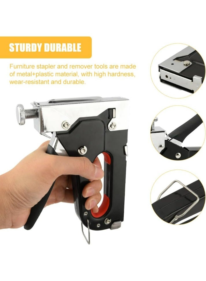 4 in 1 Upholstery Staple Gun with Remover Manual Staple Gun with 4800 Staples Heavy Duty Staple Gun for Wood, Furniture, Carpet, Carpentry, DIY, Wire, Decoration - Image 3