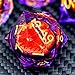 ARUOHHA DND Resin Dice Gazes Eye Dice Purple Gold Liquid Core Flaming RPG Sharp Edged Dice Set with Gift Box Polyhedral D and D Dice Set Compatible with Dungeons Dragons Role Playing Game D20 D6 - Image 2