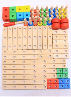 LOOPITYS 80 pieces of children's wooden building blocks - educational building kits and building toys, wooden development and learning tool toys, toys that both boys and girls love  - Image 4