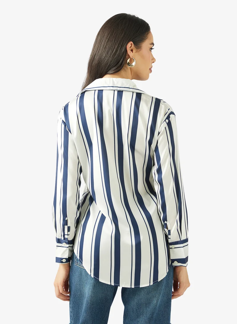 Ginger Stripe Satin Shirt