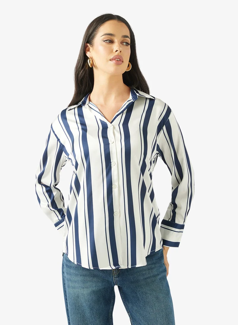 Ginger Stripe Satin Shirt