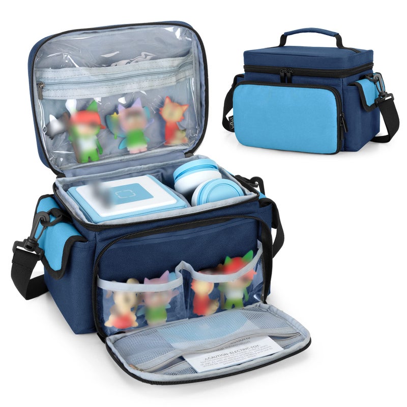 LoDrid Carrying Case Compatible with Tonie Box 21 Portable Bag with Shoulder Strap for Audio Player Starter Set Headphones Charging Station Storage Navy Blue Bag OnlyPatent Design - Image 2