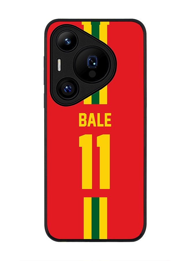 Stylizedd Rugged Black edge case for Huawei Pura 70, Slim fit Soft Case Flexible Anti Drop TPU Gel Thin Cover - Football Team - Wales, Player Name - Bale - Image 1