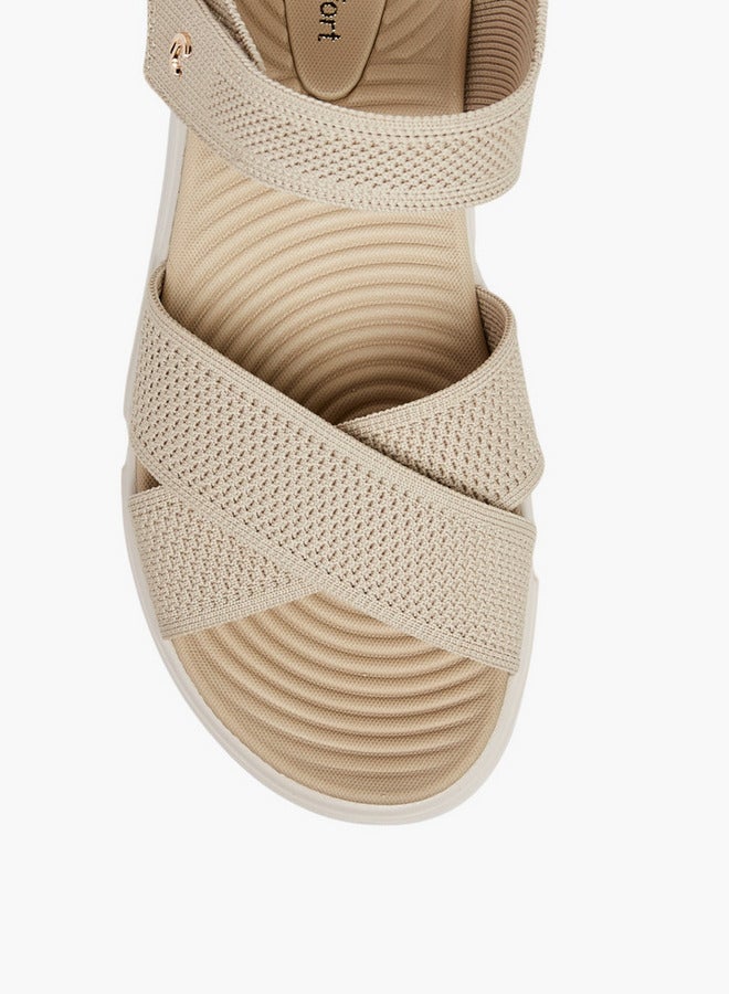 لو كونفورت صنادل مريحة بشريط متقاطع من فلاينت وإغلاق بشريط لاصق - Image 3