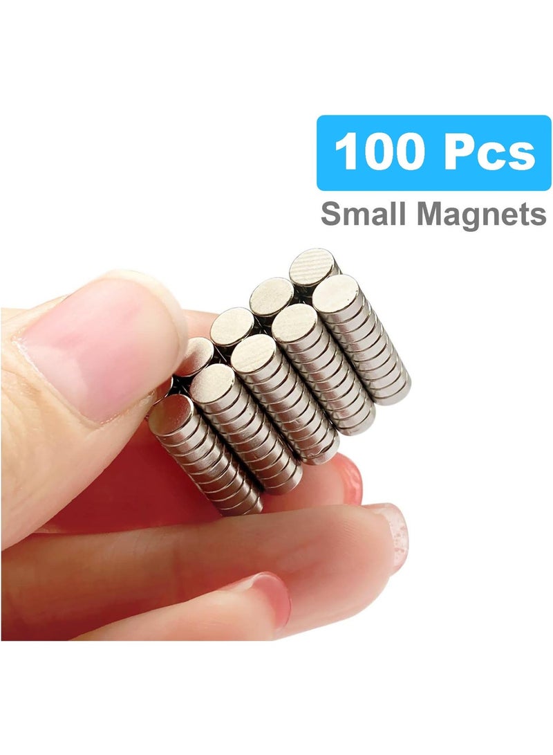 Q TRIPLE A Tiny Magnets 5x2mm (100 Pcs) - Multi-Use Small Mini Round Magnets for Kitchen & Refrigerator, Lockers & Safes, Sticking Notes & Photos, White Board, Educational Projects,  DIY Crafts & Miniature (Pack of 100 - 5x2mm) - Image 2