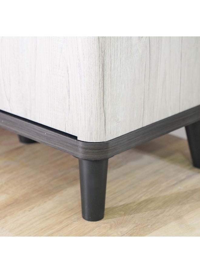 DANUBE HOME خزانة أحذية كيروين 3 أبواب ودرج واحد لـ 22 زوج من الأحذية | أثاث تصميم عصري من الخشب منظم أحذية لمدخل المنزل أو الممر مصنوع في ماليزيا L115.6Xw38Xh108Cm - بلوط رمادي/أسود - Image 5