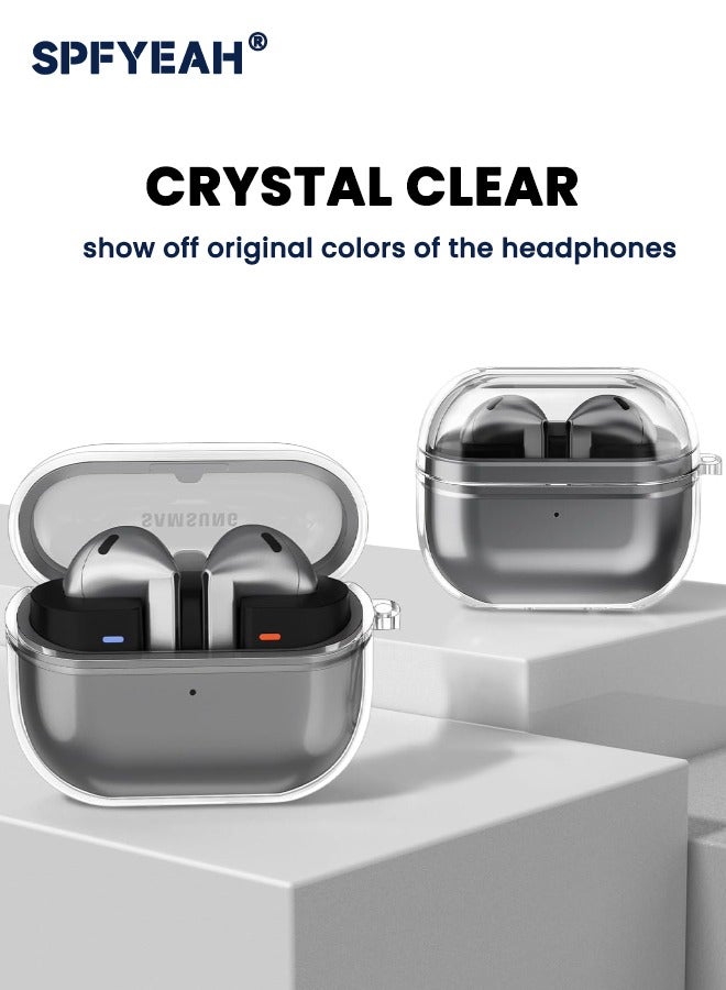 اس بي اف يا. جراب Samsung Galaxy Buds 3 / Buds 3 Pro بسلسلة مفاتيح، جراب شفاف ناعم من مادة TPU مع مجموعة منظف، غطاء مقاوم للصدمات والسقوط لهاتف Samsung Galaxy Buds 3 & 3 Pro (2024)، شفاف - Image 4