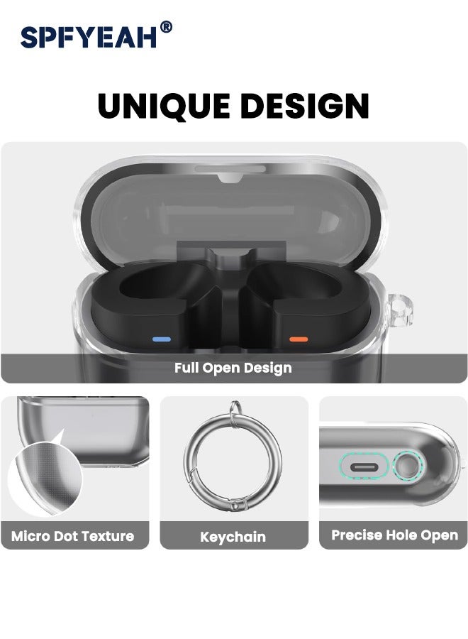 اس بي اف يا. جراب Samsung Galaxy Buds 3 / Buds 3 Pro بسلسلة مفاتيح، جراب شفاف ناعم من مادة TPU مع مجموعة منظف، غطاء مقاوم للصدمات والسقوط لهاتف Samsung Galaxy Buds 3 & 3 Pro (2024)، شفاف - Image 3