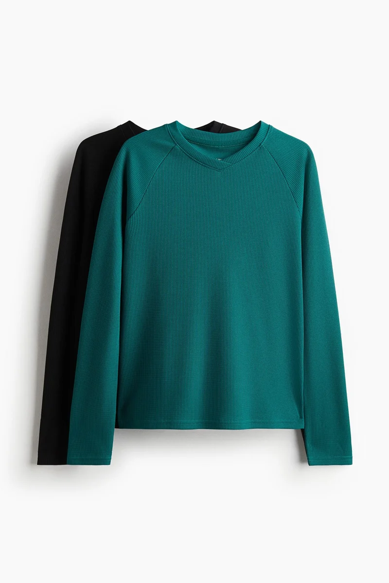 H&M 2-pack long-sleeved sports tops with DryMove™
