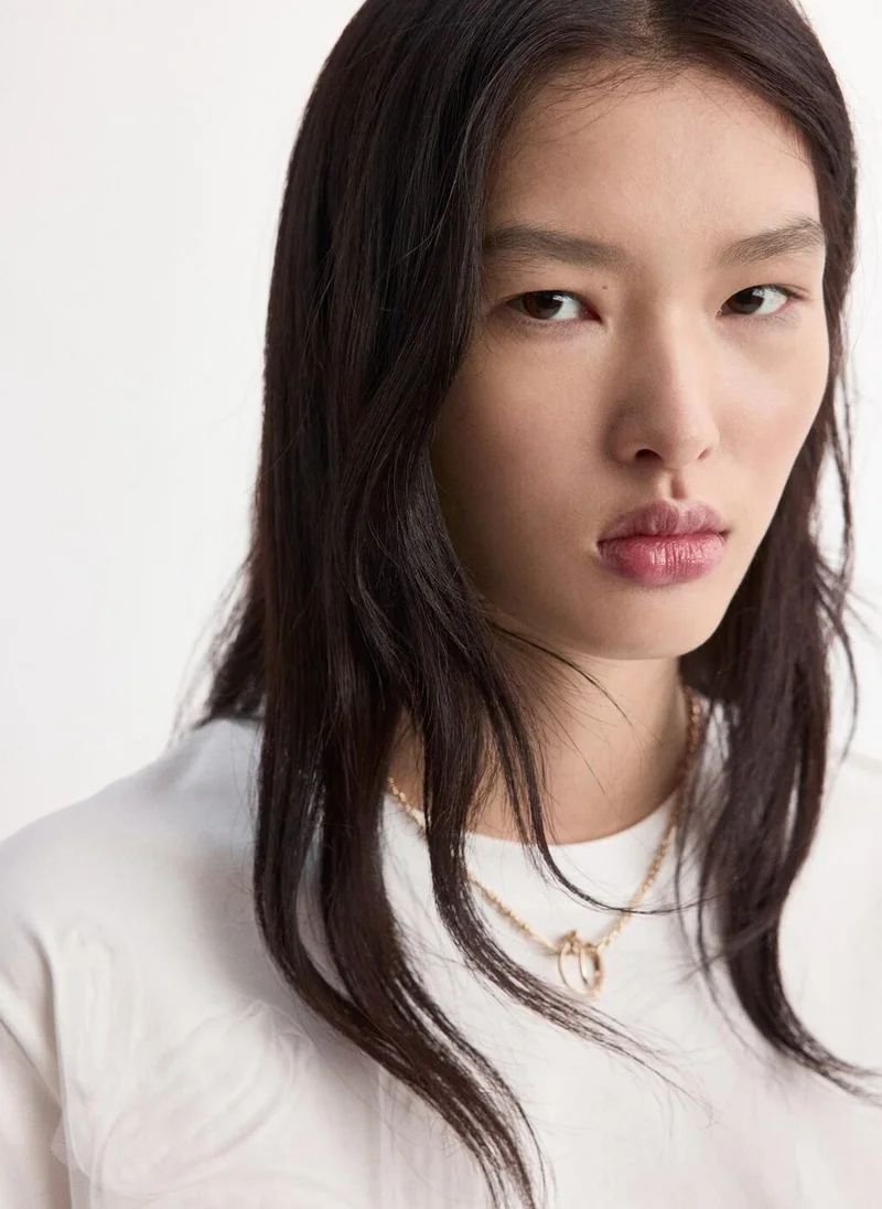 MANGO  Floral-embroidered cotton t-shirt for Women | Best Price UAE