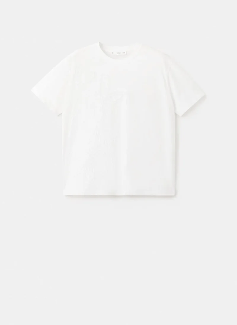 MANGO  Floral-embroidered cotton t-shirt for Women | Best Price UAE