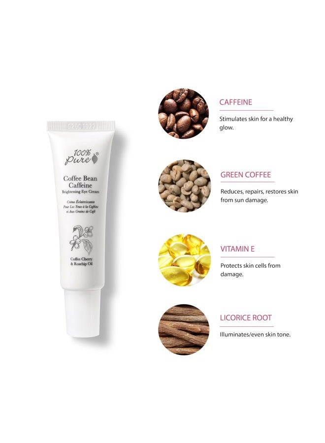100 % Pure كريم العين بالكافيين من حبوب القهوة للتجاعيد، مضاد للشيخوخة، علاج للهالات السوداء تحت العينين للجفون ومنطقة تحت العين - Image 3