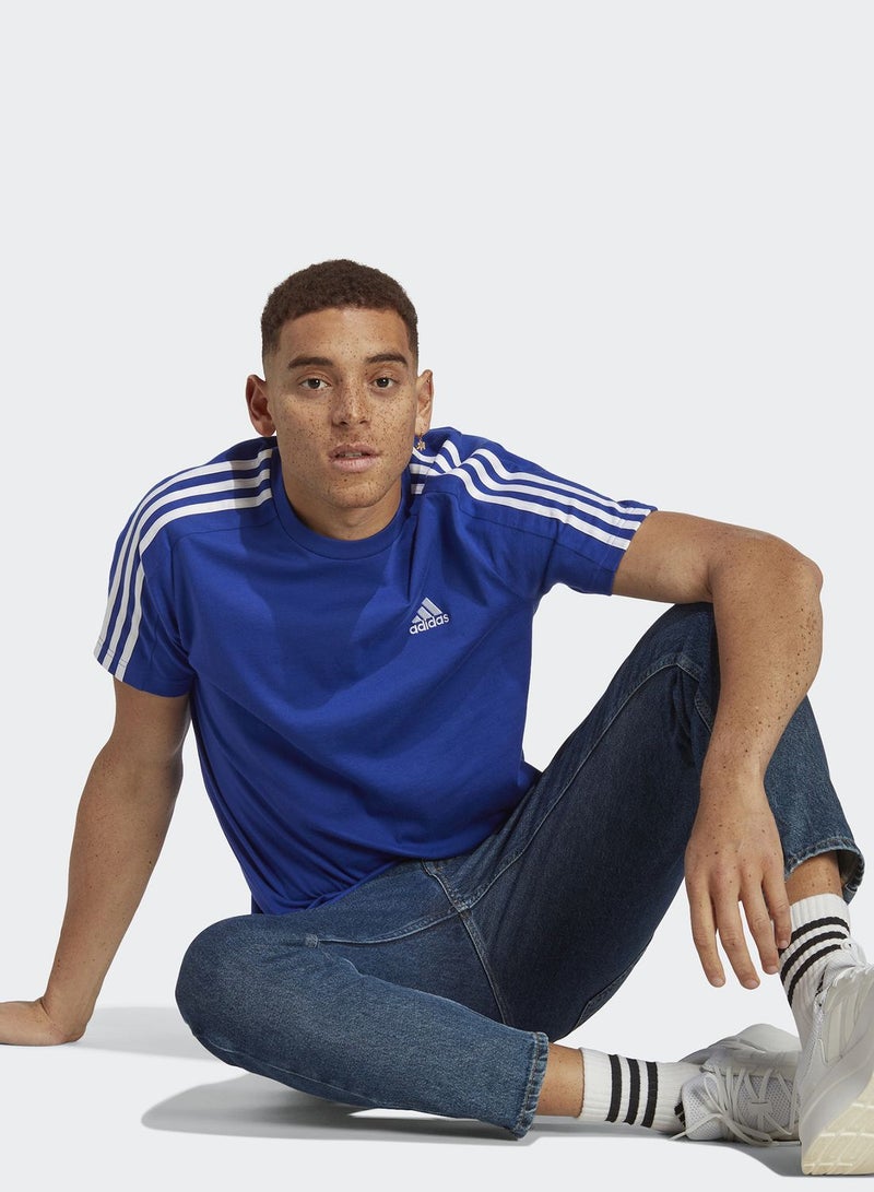 Adidas 3 Stripes Single Jersey T-shirt - Image 3