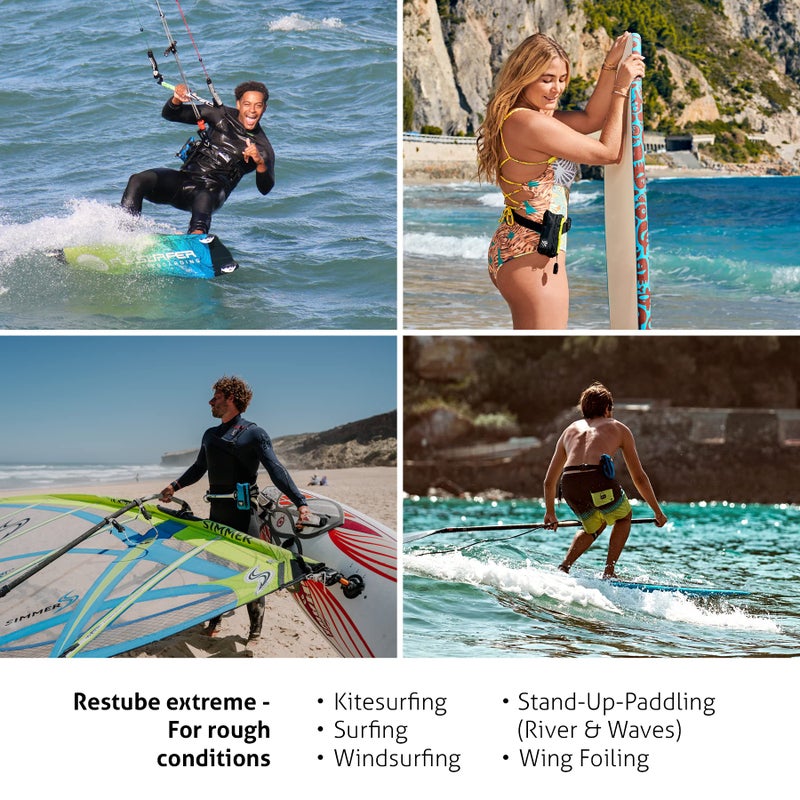 Restube Extreme Wild Swimming Safety Buoy for Use in Rough Conditions â€“ Open Water Buoyancy Aid for Swimmers, Surfers & Lifeguards â€“ One-Pull Inflatable Mechanism with Whistle - Image 5