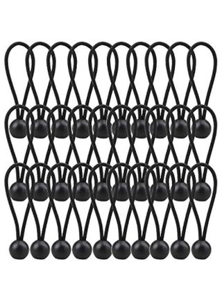 30 Pack Bungee Balls, Black Ball Bungee Heavy Duty Heavyweight 4 inches Tarp Bungee Cords, Weather Resistant Tie Down Strap 4mm Thickness - for Camping, Tents, Cargo, Holding Wire and Hoses - pzsku/ZC937058B0D79F0C50712Z/45/1745427902/0341ad25-8bef-4189-b6fe-b54ad06f1b2a