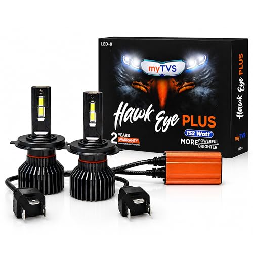 myTVS LED Car Headlight Bulbs |152W Super Bright 6000K Cool White LED Conversion Kit | High Power Waterproof Headlamps 15200 Lumens| Plug & Play, Long-Lasting, Universal Fit, 2-Year Warranty LED8-H19 - Image 1