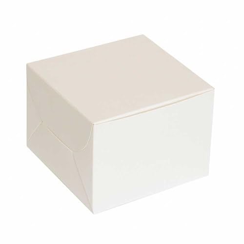 Chic a Choc White Pastry & Savoury Box – PACK OF 20 BOXES. Multipurpose Food Packaging Box for Home Bakers, Cafés, and Restaurants | 350 GSM FBB Premium Paper | 5x5x4 inch | Sturdy & Elegant - Image 2