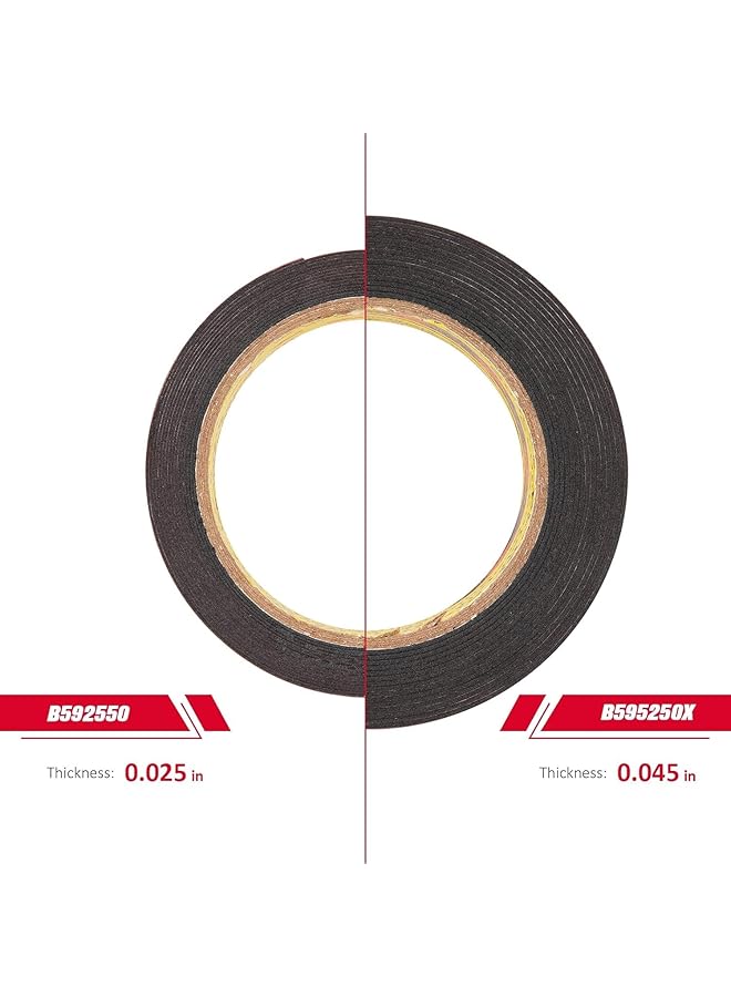 erorex 3M Double Sided Mounting Tape Vhb 0.5 Inch X 15.4 Ft 0.025In Thick Black 5925 Heavy Duty Foam Tape Strong Adhesive For Car Décor Home Office Logos 2 Pack - Image 3