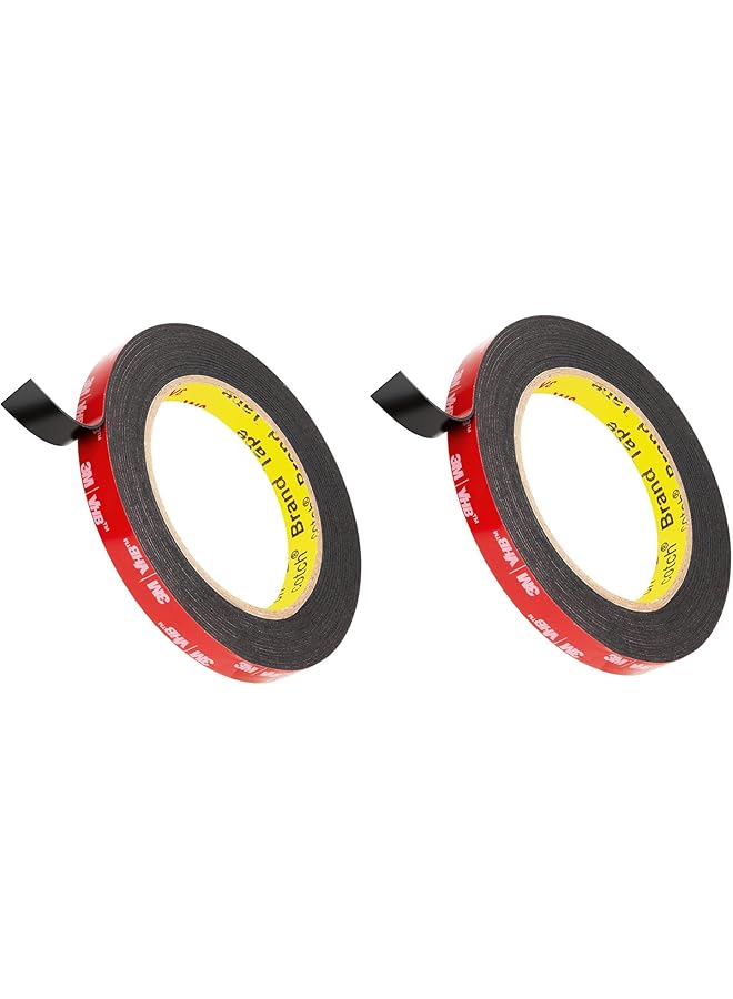 erorex 3M Double Sided Mounting Tape Vhb 0.5 Inch X 15.4 Ft 0.025In Thick Black 5925 Heavy Duty Foam Tape Strong Adhesive For Car Décor Home Office Logos 2 Pack - Image 1