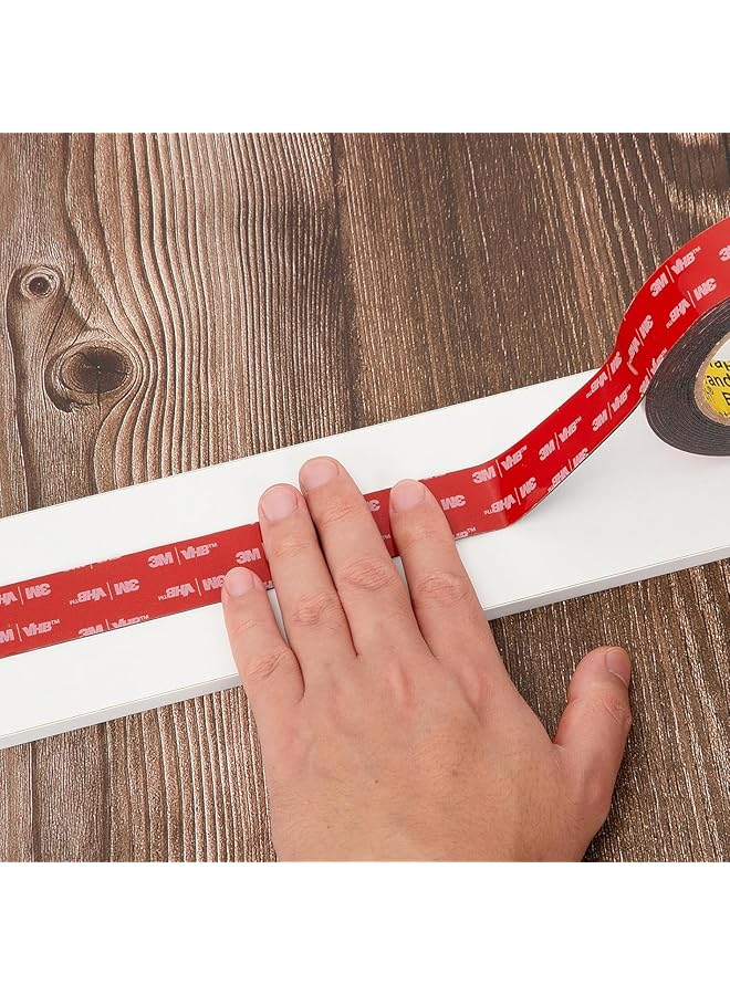 erorex 3M Double Sided Mounting Tape Vhb 0.5 Inch X 15.4 Ft 0.025In Thick Black 5925 Heavy Duty Foam Tape Strong Adhesive For Car Décor Home Office Logos 2 Pack - Image 5