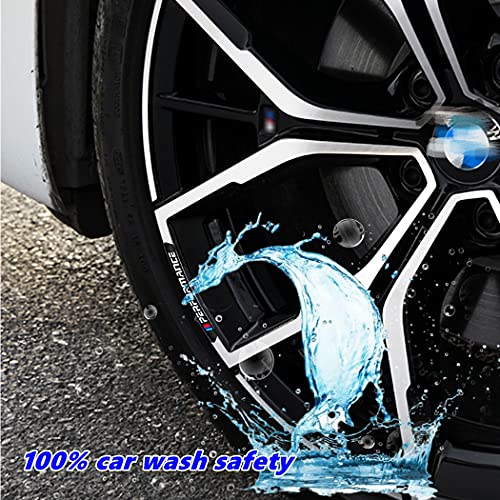 Noi 4PCS 3D Wheel hub Stickers Decorative Stickers M Sticker car Logo Badge Stickers Aluminum Alloy Material（Black） - Image 5