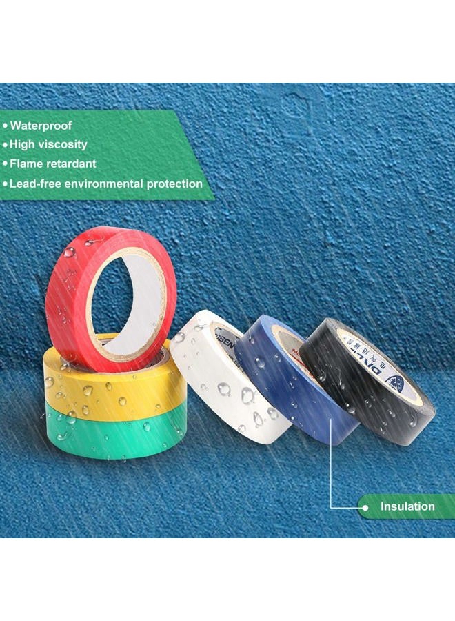 Pasow 6 pcs General Purpose Electrical Tape PVC Electrical Wire Insulating Tape Assorted Colors - Image 3
