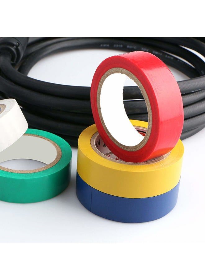 Pasow 6 pcs General Purpose Electrical Tape PVC Electrical Wire Insulating Tape Assorted Colors - Image 4
