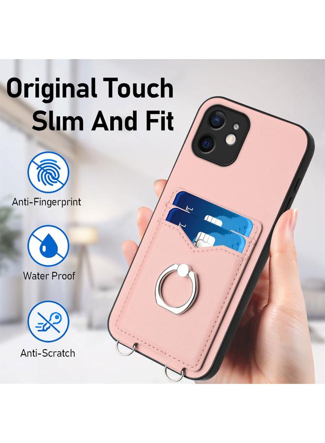 Zaboon Case For iPhone 11 R20 Crossbody Rope Ring Card Holder Phone Case - Image 5