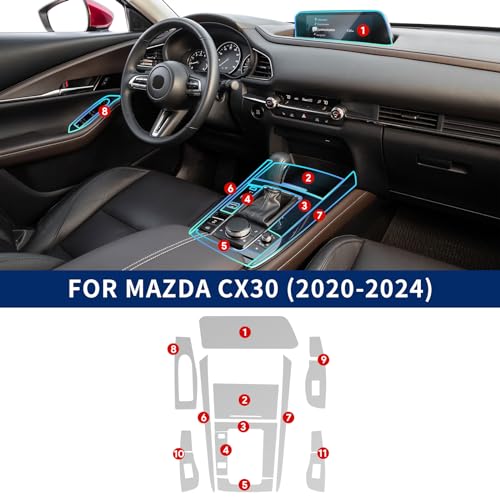 FDAIUN for 2020-2025 Mazda CX30 PPF Precut 8.5Mil Car Paint Protective Film TPU HD Film Scratch Protector Interior Accessories (Automatic Full Set 14Pcs) - Image 2