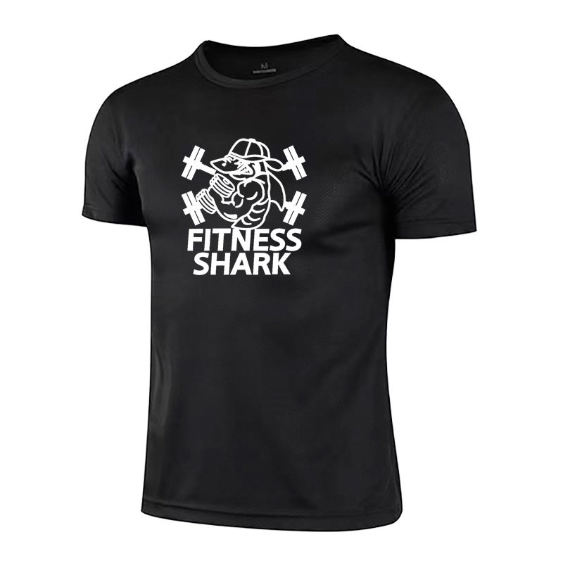 Muscle Fitness Quick-Drying Short Sleeve Moisture Wicking Round Neck Training Basketball Breathable Sports Trendy Ins Casual T-Shirt For Men - Image 1