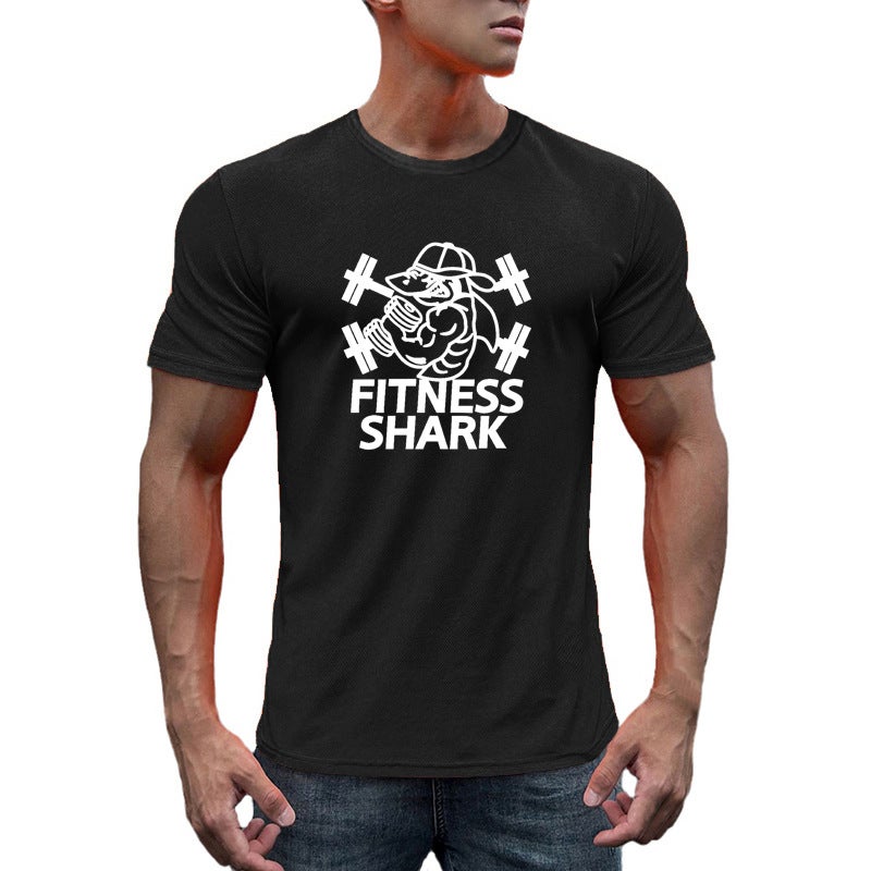 Muscle Fitness Quick-Drying Short Sleeve Moisture Wicking Round Neck Training Basketball Breathable Sports Trendy Ins Casual T-Shirt For Men - Image 4