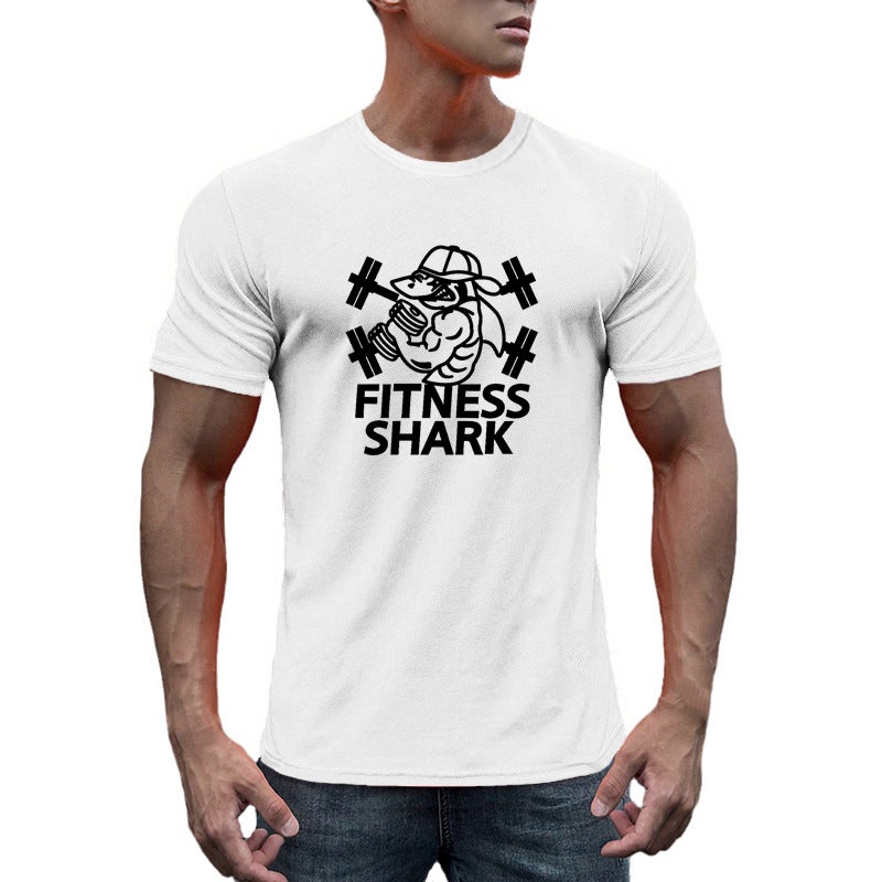 Muscle Fitness Quick-Drying Short Sleeve Moisture Wicking Round Neck Training Basketball Breathable Sports Trendy Ins Casual T-Shirt For Men - Image 3