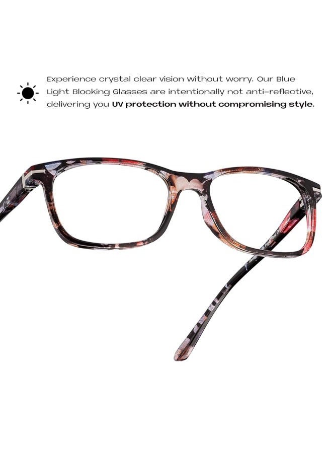 ReadeREST Blue Light Blocking Reading Glasses (Floral, 2.50 Magnification) Computer Glasses, fashionable for men and women, Anti Glare, Anti Eyestrain, UV protection - Image 4