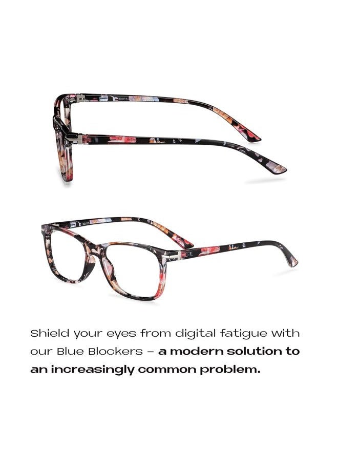 ReadeREST Blue Light Blocking Reading Glasses (Floral, 2.50 Magnification) Computer Glasses, fashionable for men and women, Anti Glare, Anti Eyestrain, UV protection - Image 3