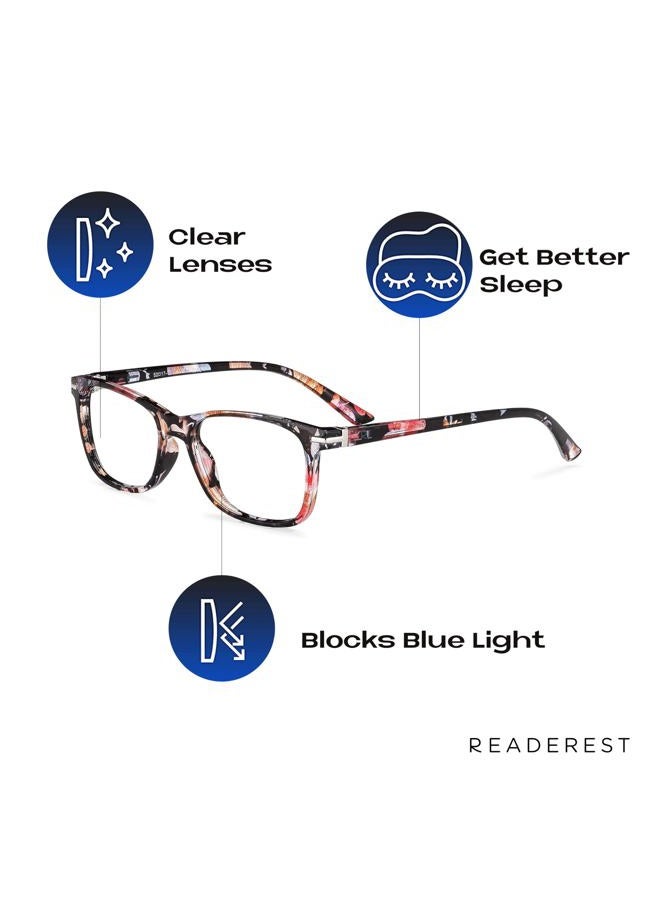 ReadeREST Blue Light Blocking Reading Glasses (Floral, 2.50 Magnification) Computer Glasses, fashionable for men and women, Anti Glare, Anti Eyestrain, UV protection - Image 2