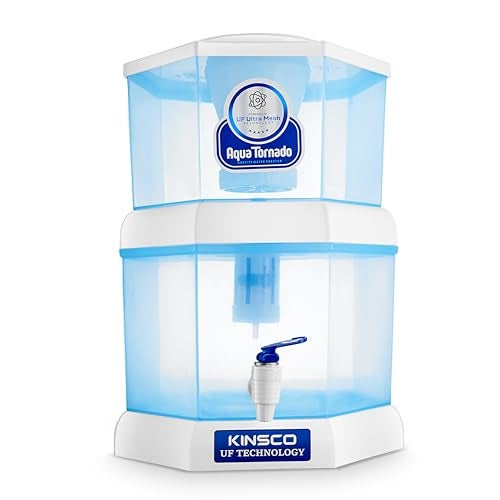 Kinsco Aqua Tornado Gravity Water Purifier | UF Ultra Mesh Technology | Chemical-Free, Easy to Use Water Filter for Home & Office (12 Litre) - Image 1