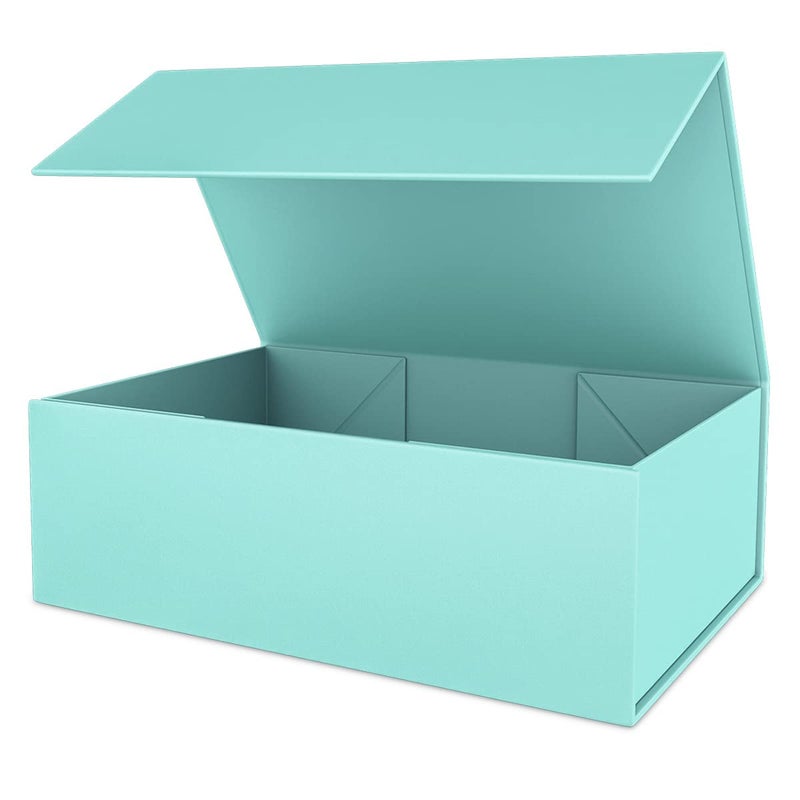 ROSTELACK Gift Box 12" x 6" x 4" with Magnetic Closure Lid Gifts Boxe for Presents,Bridesmaid Gifts Boxes,Cute Box,Birthday Gift Boxe,Luxury for Gifts Packaging, Magnetic Gift Boxes for Wrapping Gifts (Light Blue) - Image 1