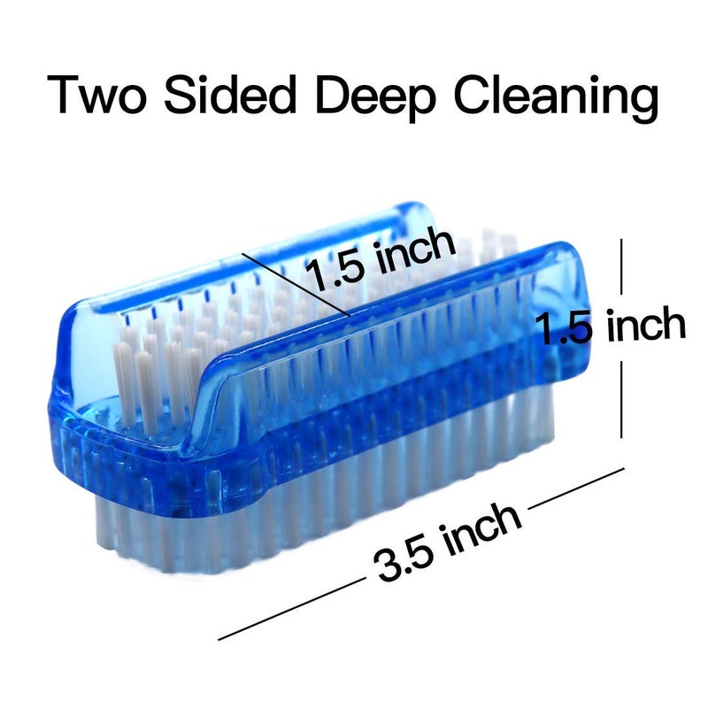 MEPOINT Nail Brush Two Sided Hand Fingernail Cleaner Pedicure Scrub Foot Brushes Toes Cleaning Tool For Women - Image 2