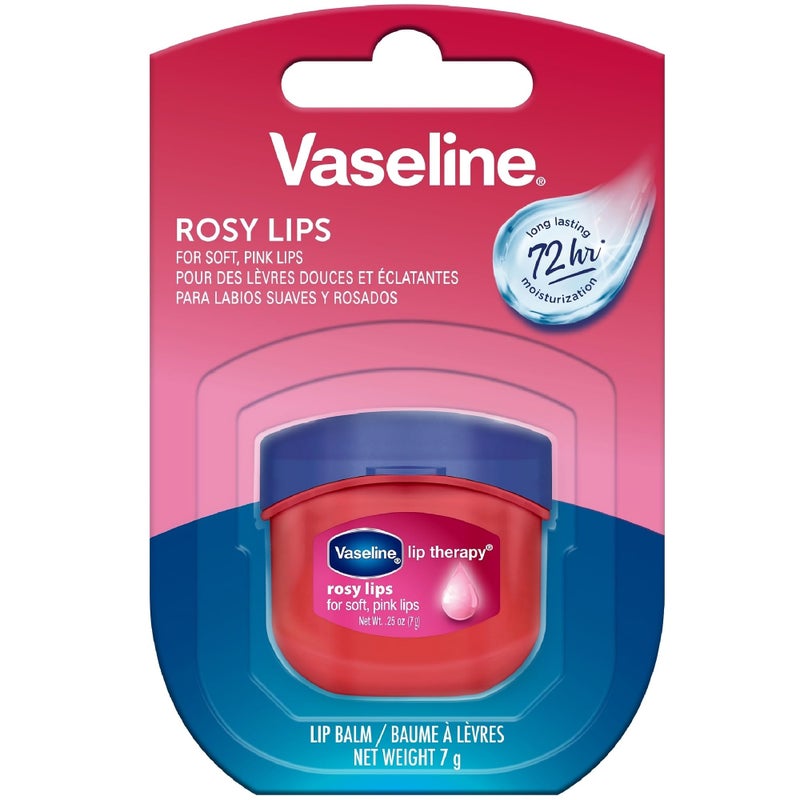 Vaseline Lip Therapy Rosy Lips Mini 8Pack RoseTinted Lip Balm Moisturizer for Soft Pink Lips 025 Oz Ea